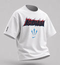 ICEMAN Frozen black heavyweight tee with icy blue cracked logo and red button detail.