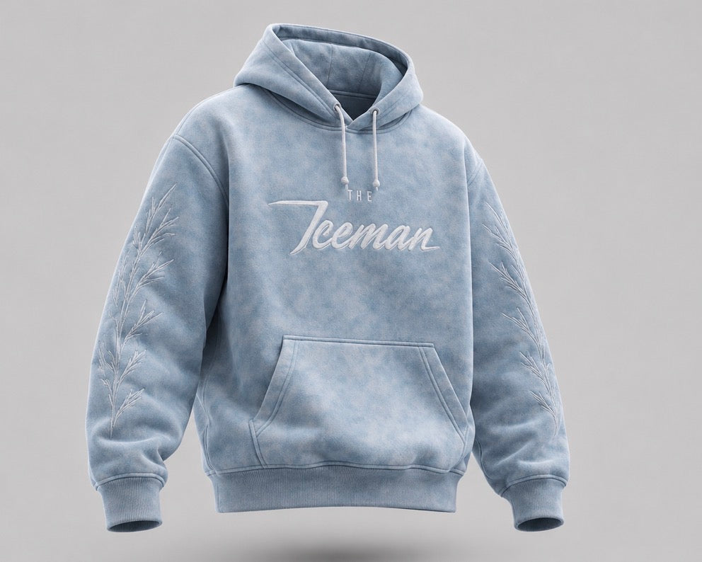 ICEMAN HOODIE ICE CRACKED ON SLEEVES